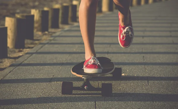 Riding a skate