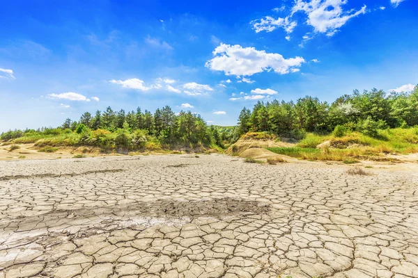 Lake bed drying up