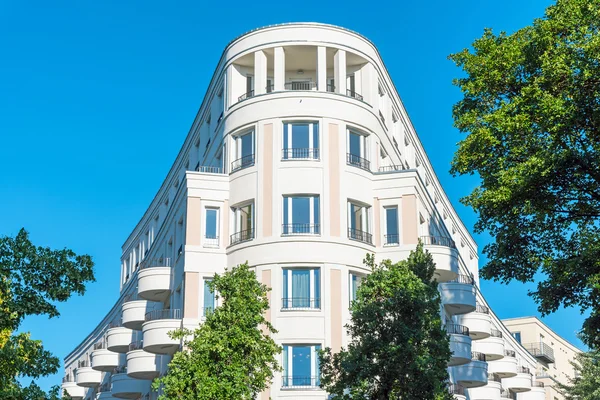 Modern white house seen in Berlin