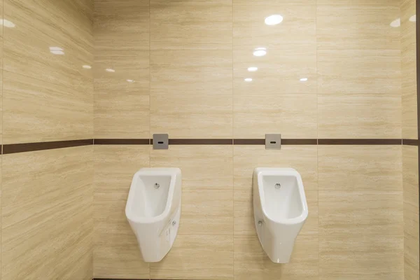 Men standing urinals in WC