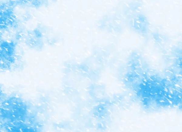 Motion snowfall on a blue sky backgrounds