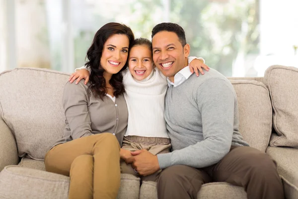 Family sitting at home