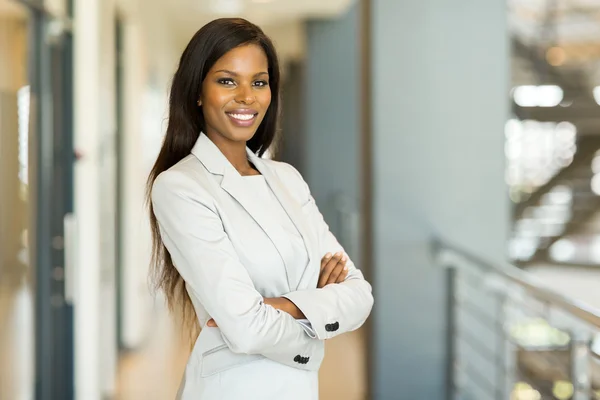 Happy african american businesswoman