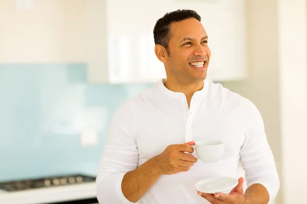 Man drinking coffee