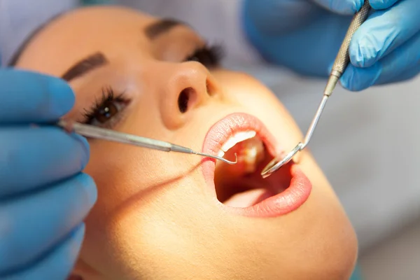Woman dental checkup