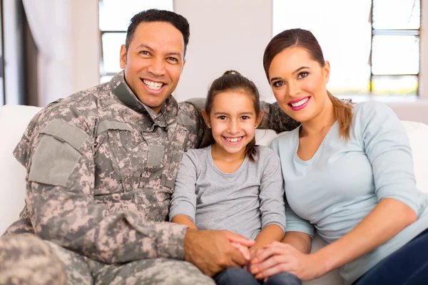 Military family at home