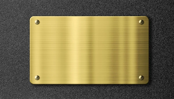 Gold or brass sign metal plate