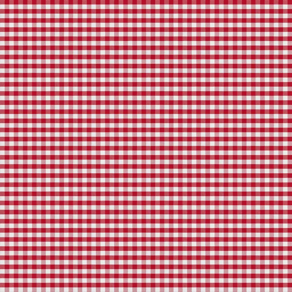 Table covered by red checkered tablecloth or gingham cloth