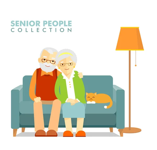Social concept - old people couple