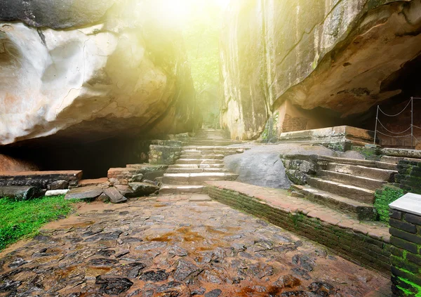 Stairs and rocks