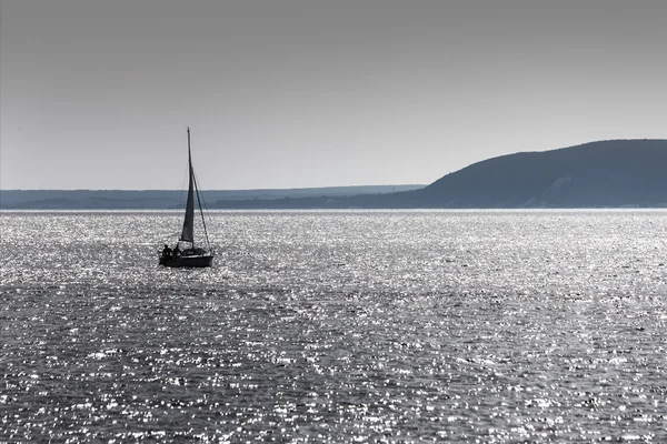 Racing yacht on Volga River