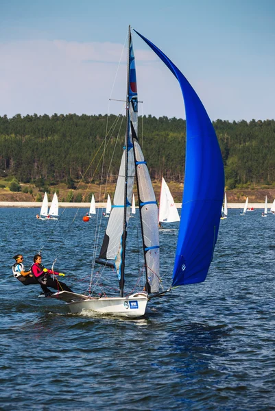 Racing yachts on Volga River