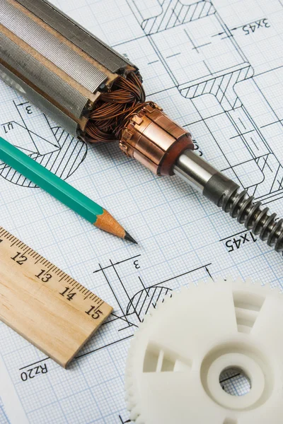 Electrical components and stationery measuring tools