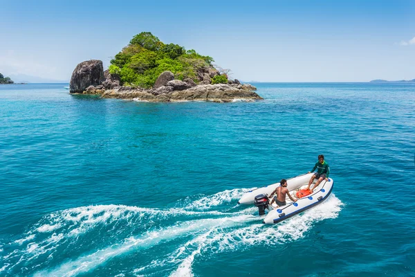 Dive boat in a tropical sea