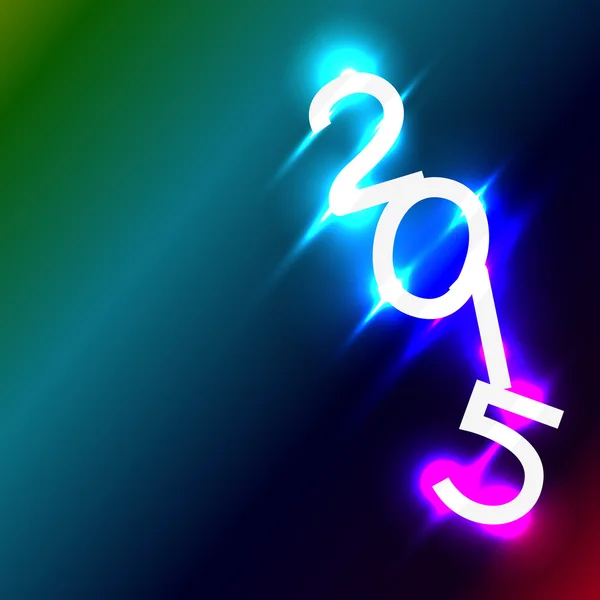 Vector colorful shiny strokes on 2015