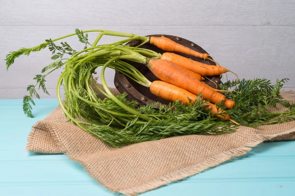 Carrots on a wooden table