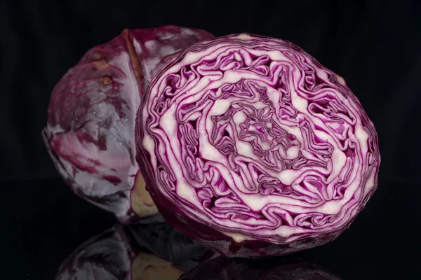 Closeup of red cabbage