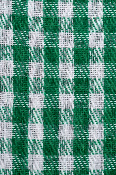 Green checked fabric