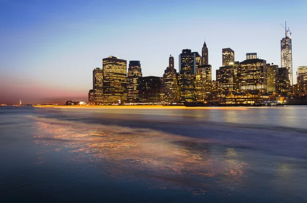 New York City skyline Manhattan and Statue of Liberty.