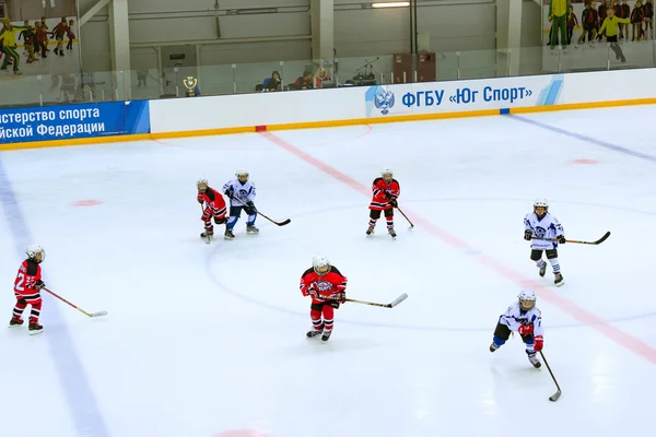 Hockey tournament among children\'s teams