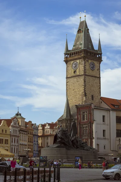 Old Town Square, The old town hall and monument of Jan Hus