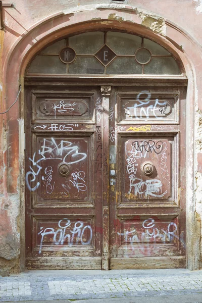 Decorative Old carved wooden door