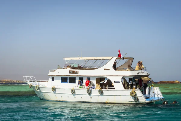 Tourist boat trip around the Sinai on the yacht, Red sea, Sharm