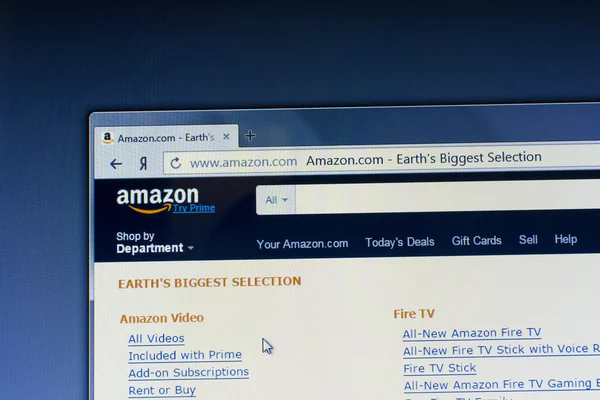 Home page of Amazon.com