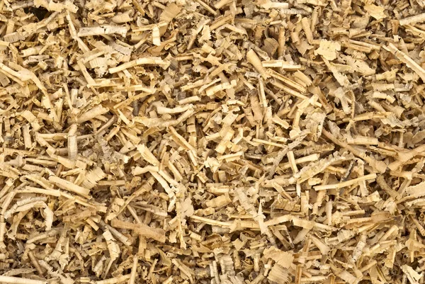 Small wood chips close up
