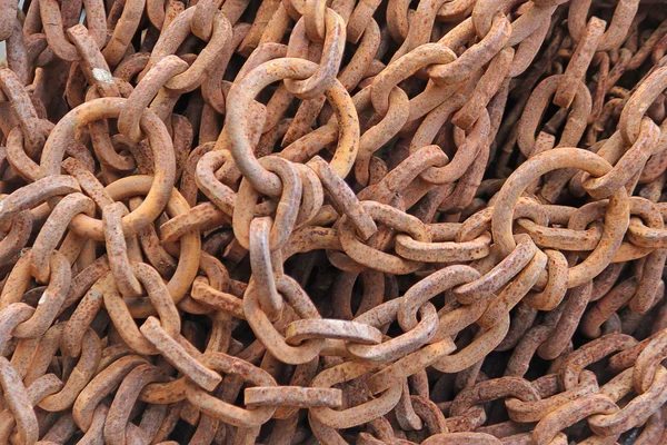 Old rusty metal chain. Industrial background.