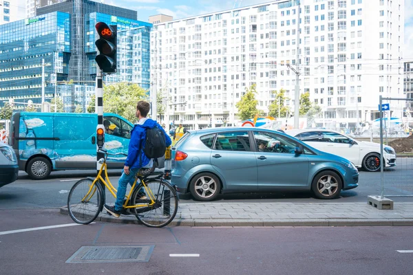 ROTTERDAM, Netherlands - August 10 : Street view of Downtown Rot