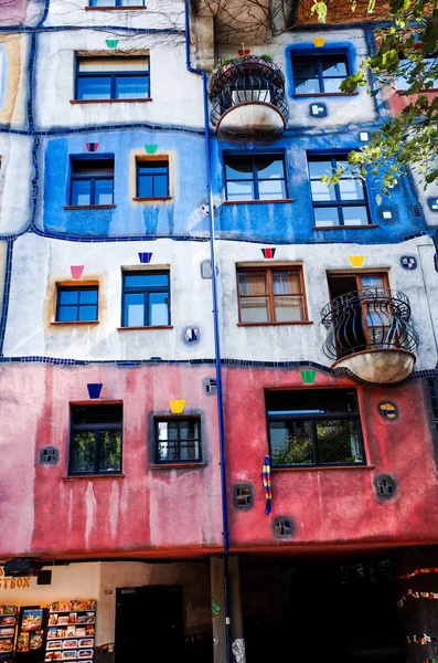 Beautiful Hundertwasser house in Vienna, Austria, Europe