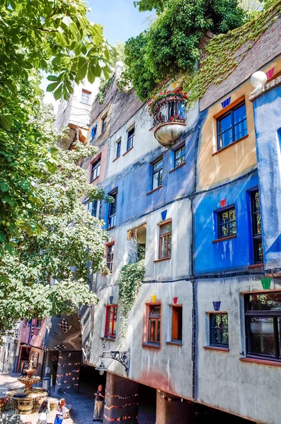 Hundertwasser house in Vienna, Austria, Europe