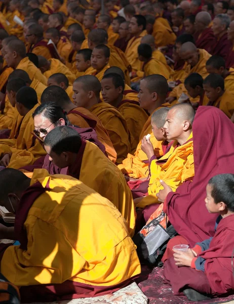 Meditation of Tibetan Buddhist Monks during festival