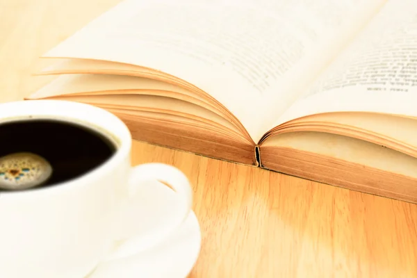 Vintage love to reading book with coffee