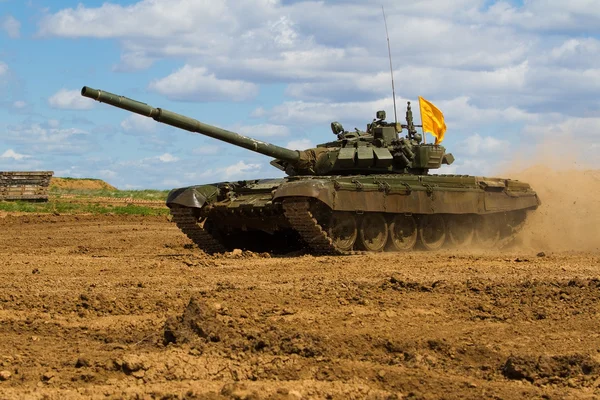 Army tank. Military training