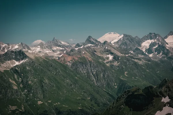 Beautiful valley and peaks in Caucasus mountains, the Main Cauca