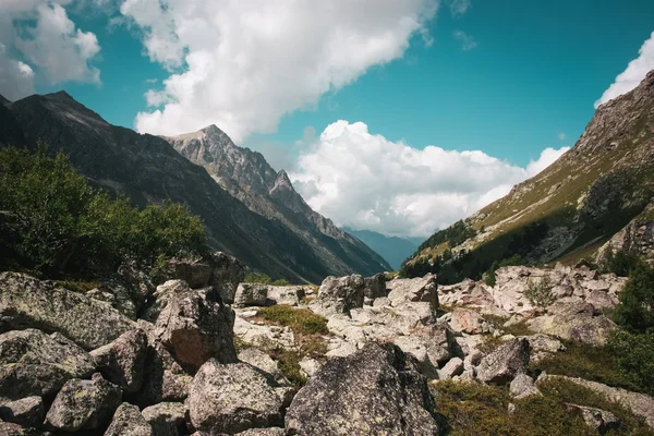 Beautiful valley and peaks in Caucasus mountains, the Main Cauca