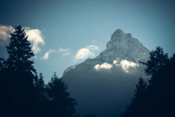 Beautiful valley and peaks in Caucasus mountains