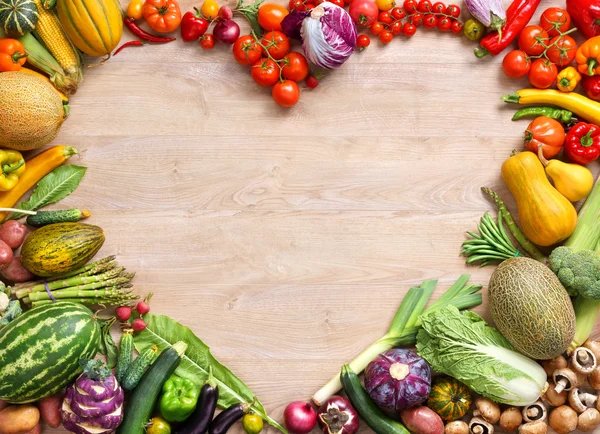 Heart shaped food / food photography of heart made from different fruits