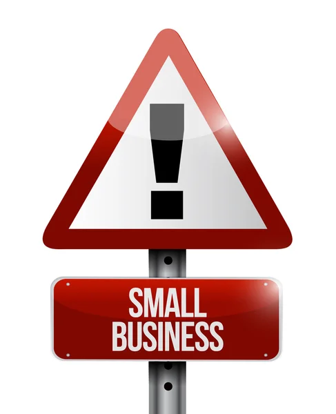 Small business road warning sign concept illustration