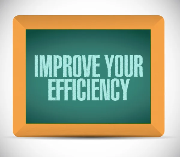 Improve Your Efficiency chalkboard sign concept