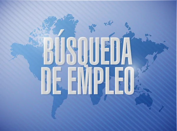 Job search world map sign in Spanish