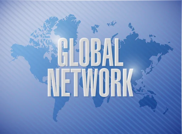 Global network world map sign concept