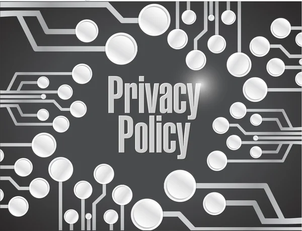 Privacy policy circuit board illustration design