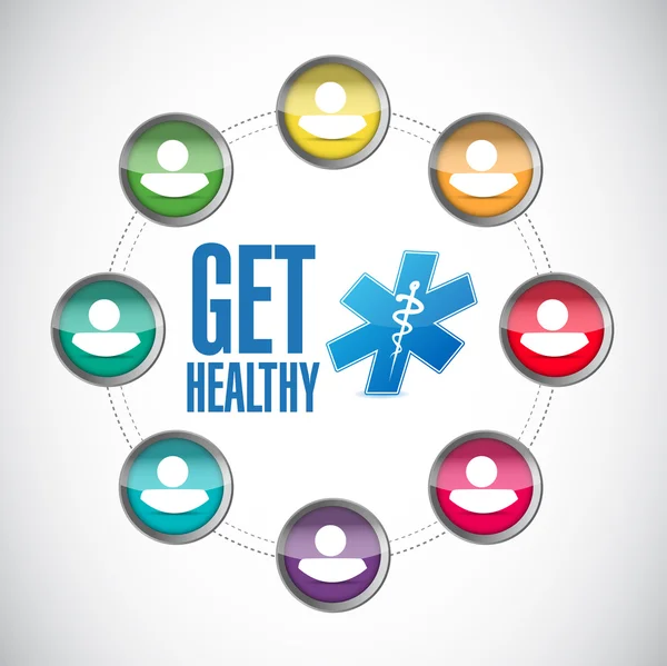 Get healthy people diagram illustration