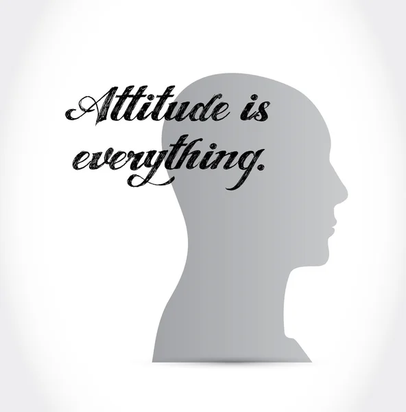 Attitude is everything head sign concept Stock Image Everypixel