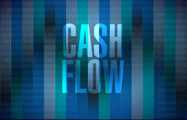 Cash flow binary background sign concept