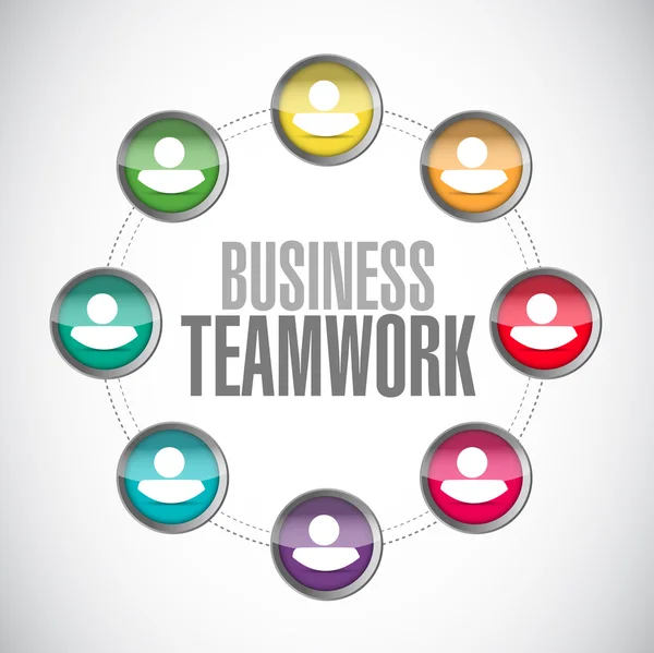Business teamwork network sign
