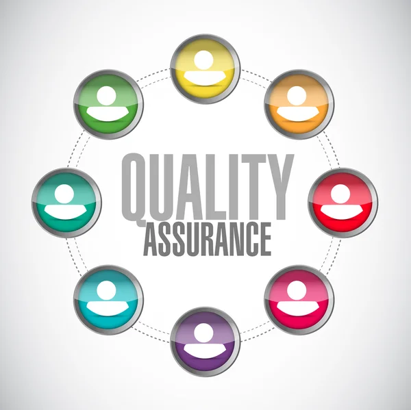 Quality Assurance people diagram sign concept illustration design graphic
